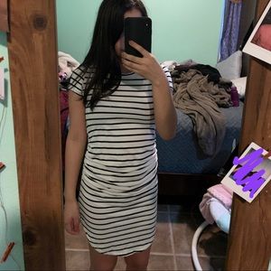 Striped maternity dress